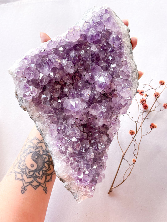 Amethyst crystal cluster XL display specimen 2kg