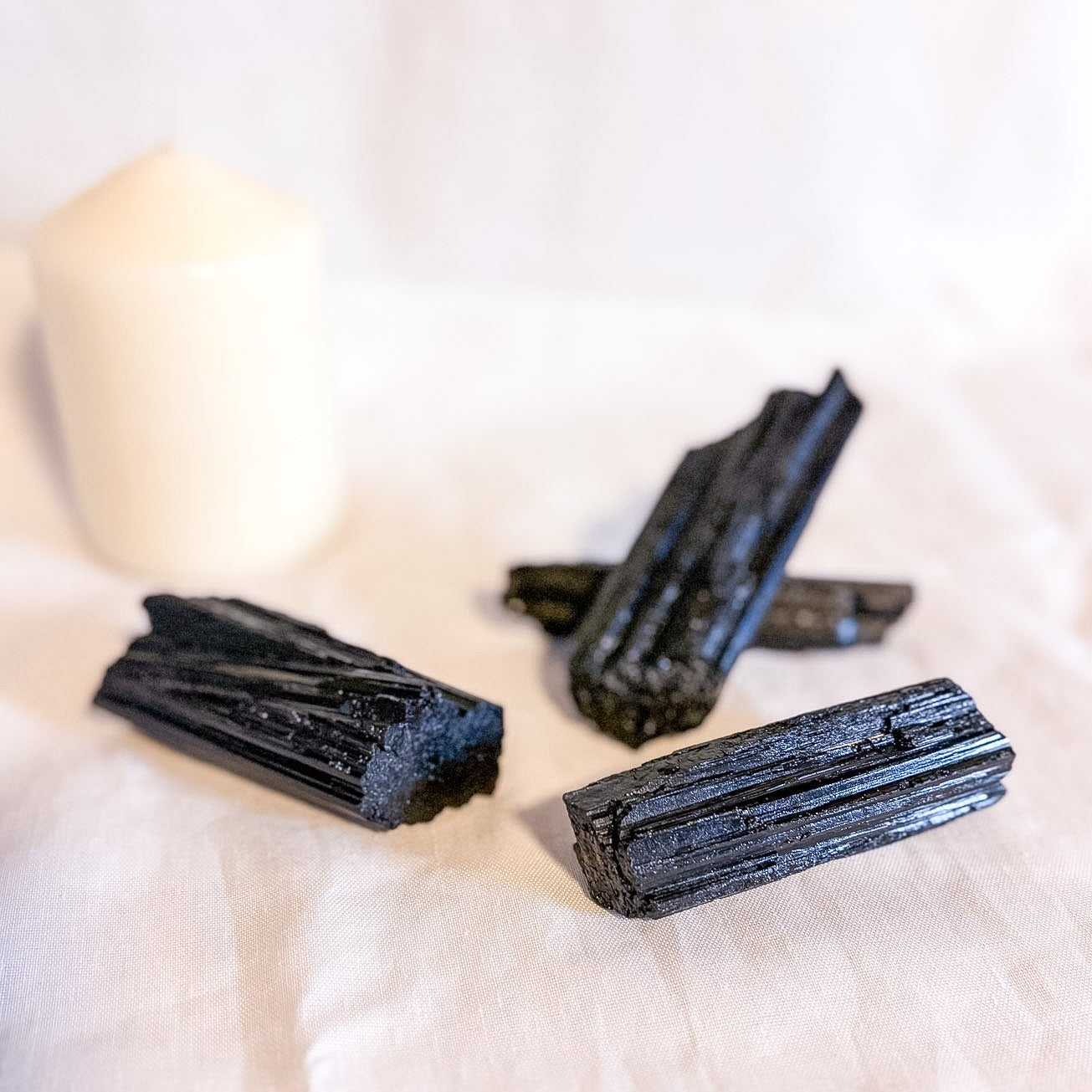 Black tourmaline crystal rod