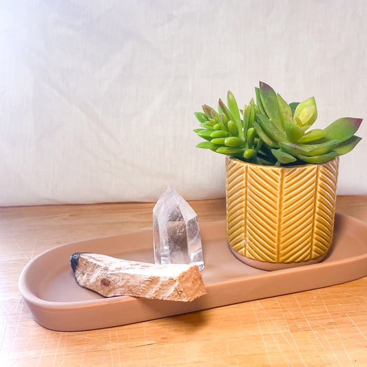 Honey ceramic planter pot - single or set