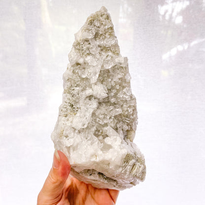 Clear quartz crystal cluster