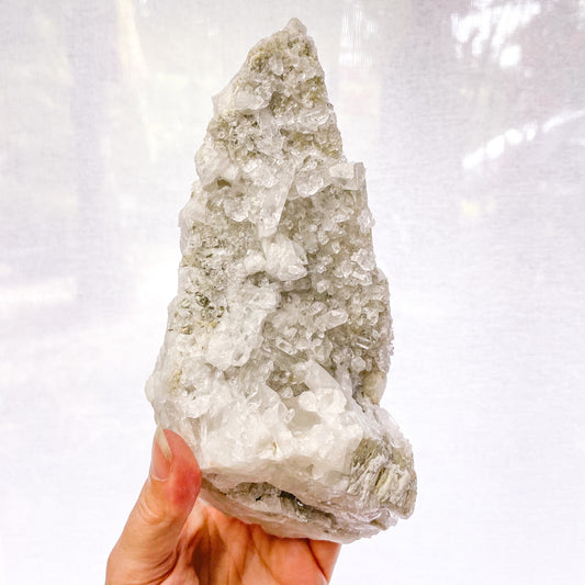 Clear quartz crystal cluster
