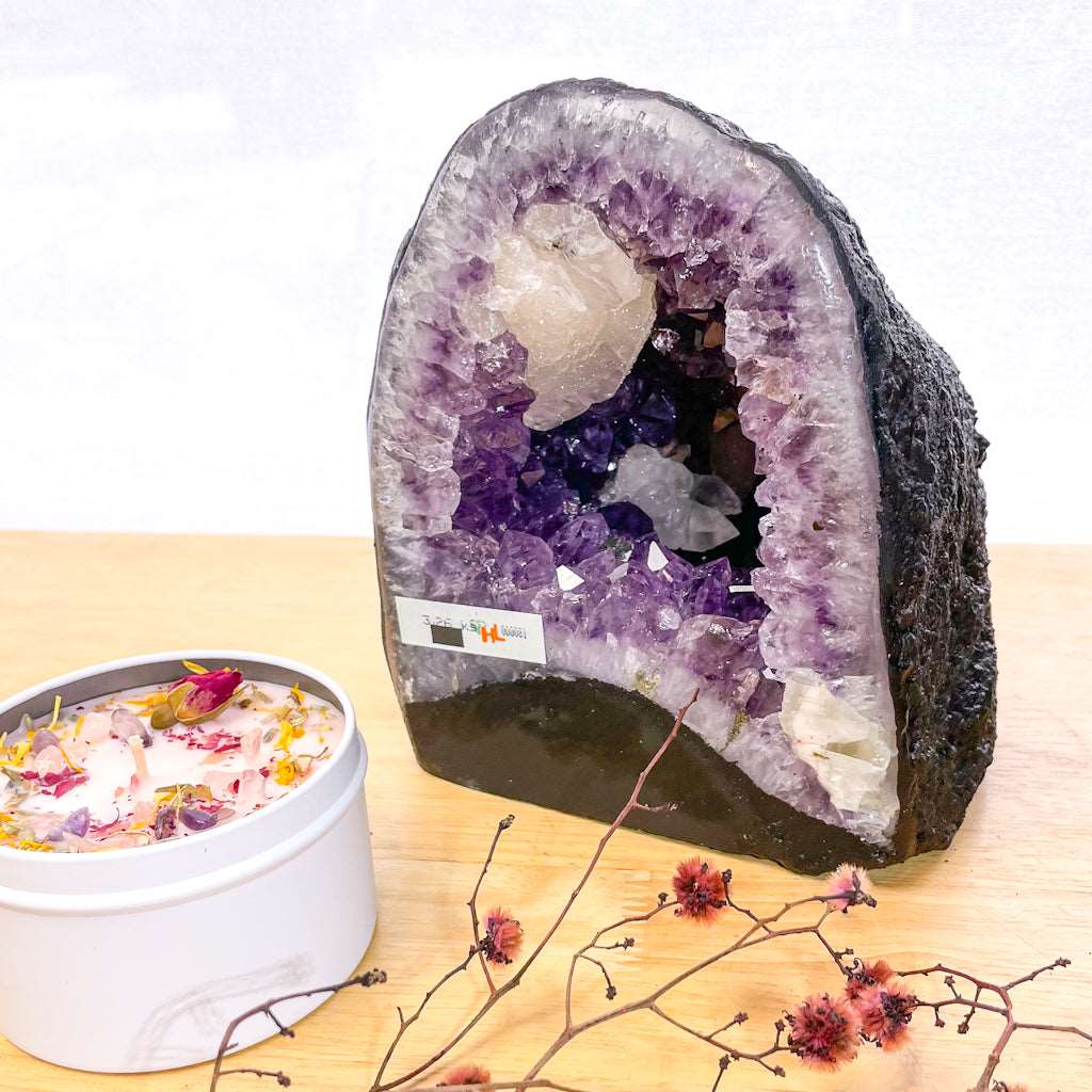 Amethyst crystal cluster geode cathedral cave