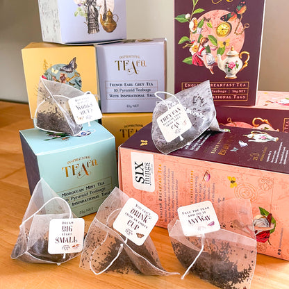 Good vibes pyramid tea bag gift box