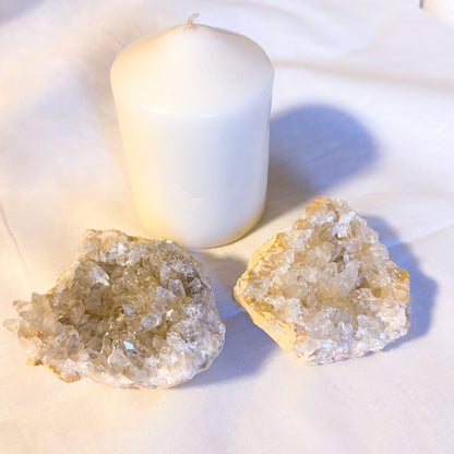 Dog tooth calcite crystal cluster
