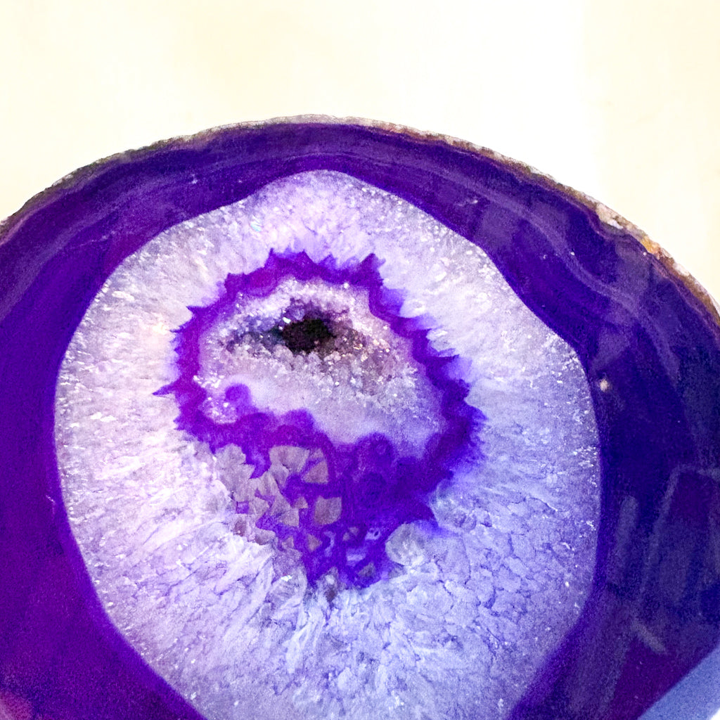 Purple Agate cave crystal bookend / statue 1.3kg 12.5cm