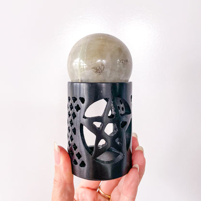 Witch soapstone crystal oil burner