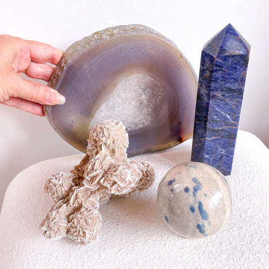 Calming coastal crystals styling gift box