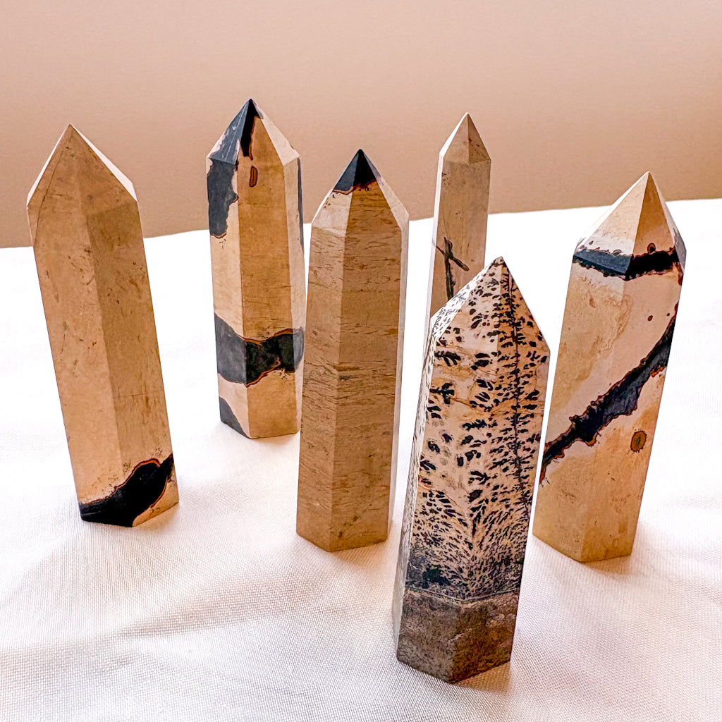 Picture Jasper crystal point tower