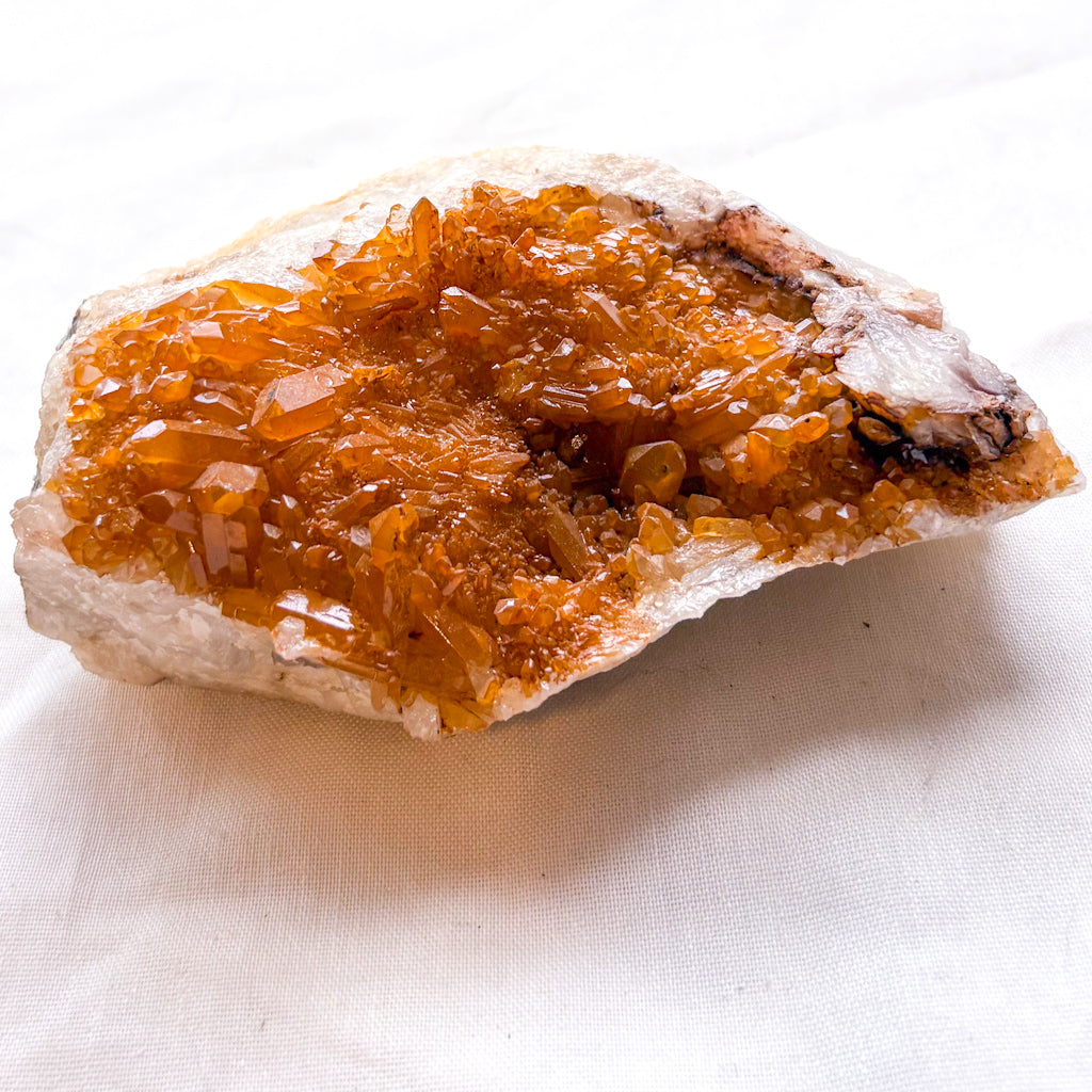 Red / Tangerine quartz crystal cluster