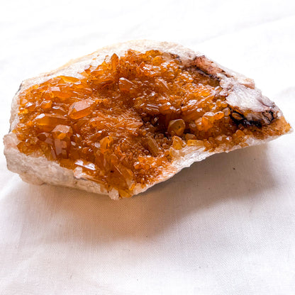 Red / Tangerine quartz crystal cluster
