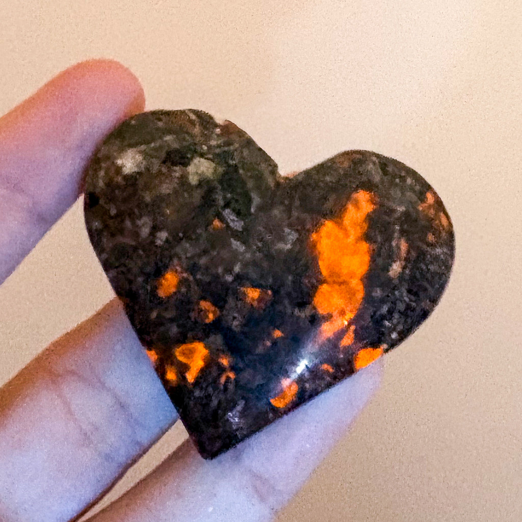 Yooperlite crystal heart