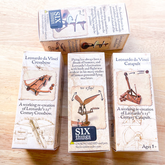 Da Vinci Catapult / Ornithopter / Screw / Crossbow DIY Wooden puzzle Kit statue