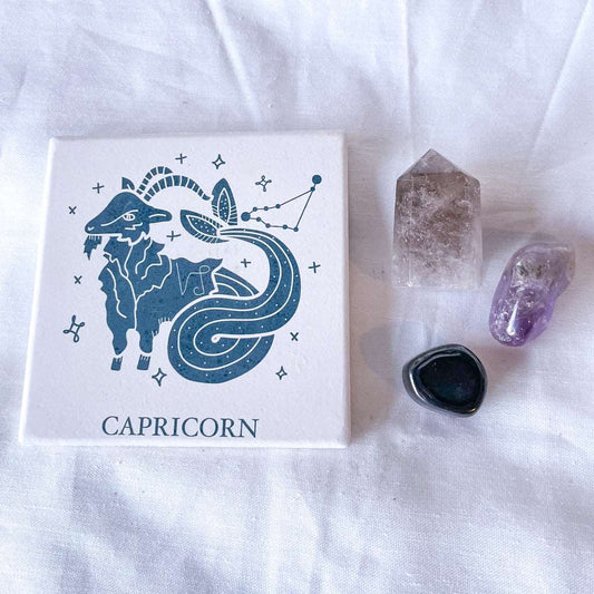 Capricorn Zodiac star sign crystal lover kit