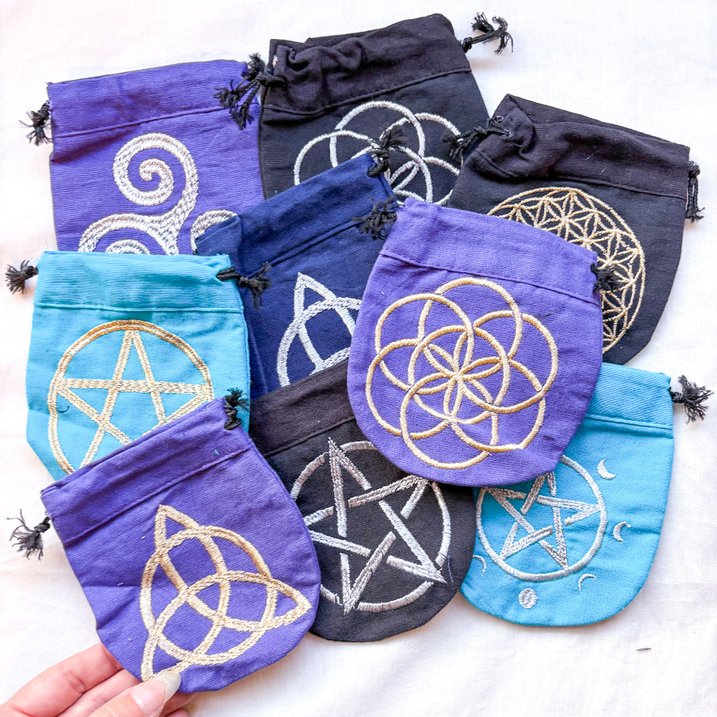 Ritual and crystals pouch