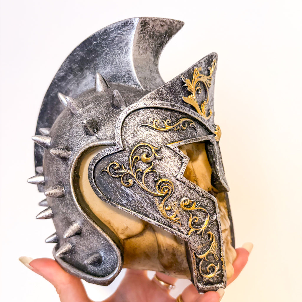 Skull Spartan Helmet statue