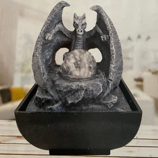 Dragon and crystal ball desktop water fountain