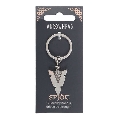 Viking arrow spearhead key ring