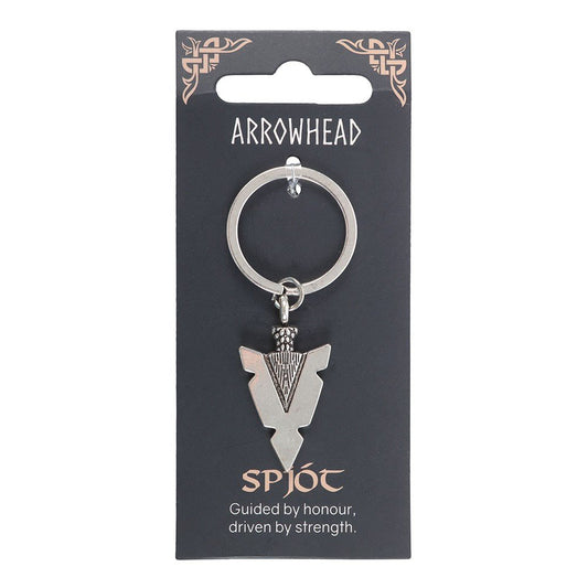 Viking arrow spearhead key ring
