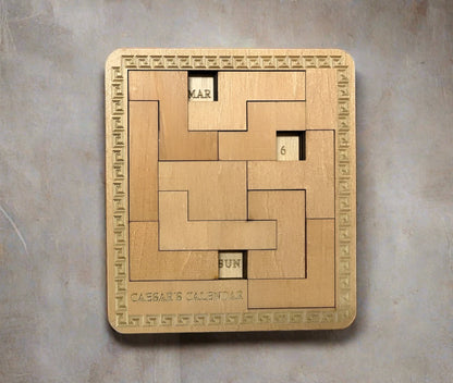 Daily brain teaser puzzle / Julian Calendar desk decor