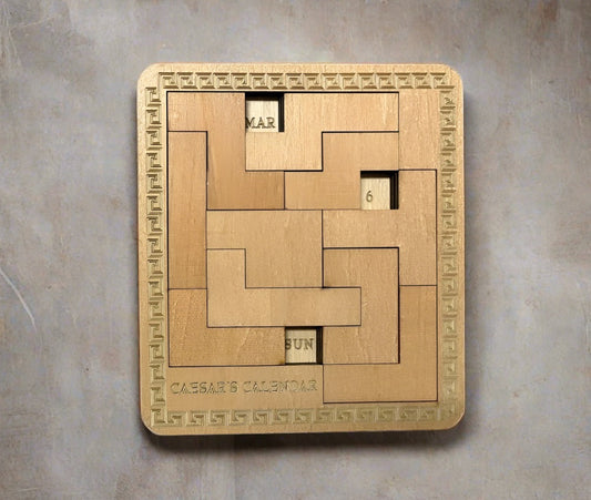 Daily brain teaser puzzle / Julian Calendar desk decor