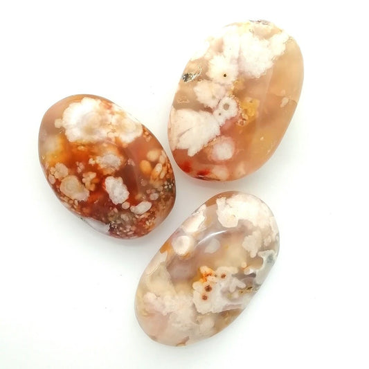 Carnelian Flower agate blossom crystal palm stone