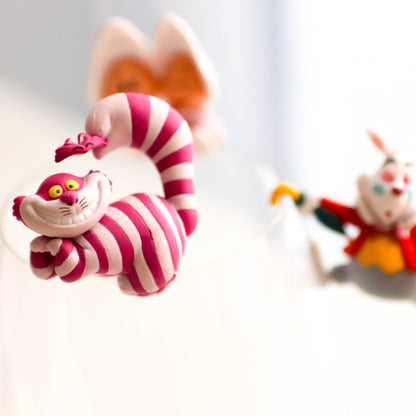Alice in wonderland mini cake topper / plant pot hanger figure toy set