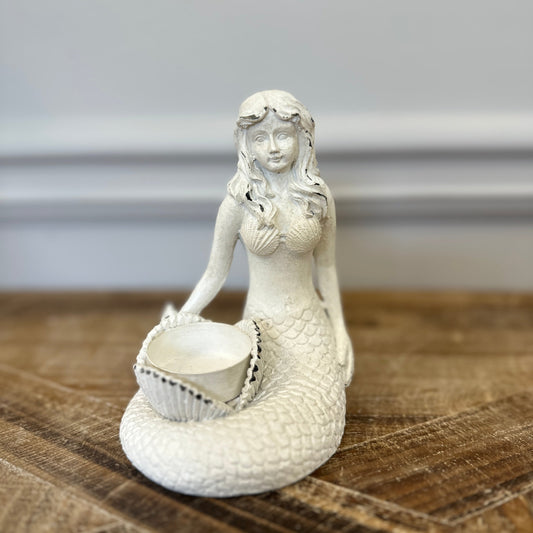 Mermaid crystal sphere holder / candle holder
