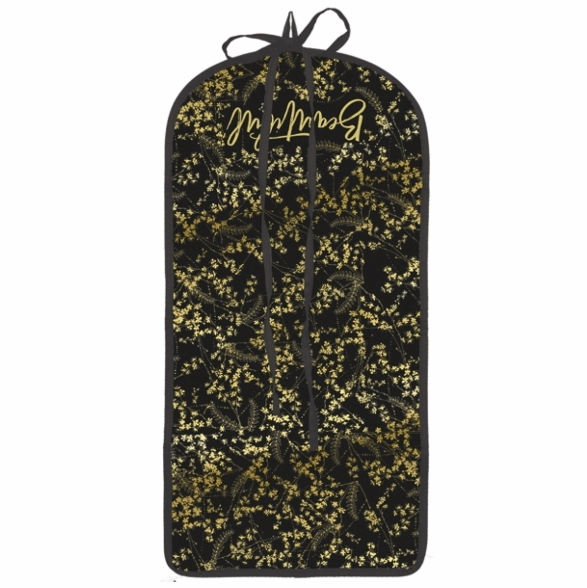 Beautiful black gold travel makeup bag / jewellery holder