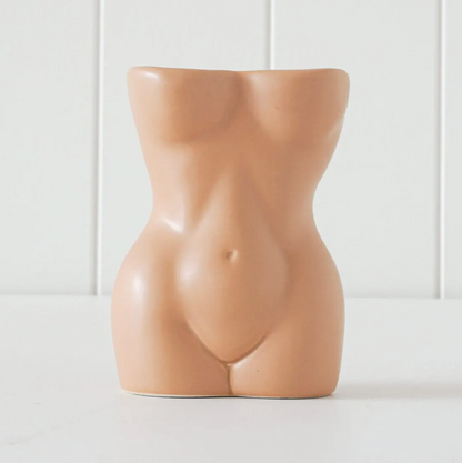 Nude goddess vase - tan or black