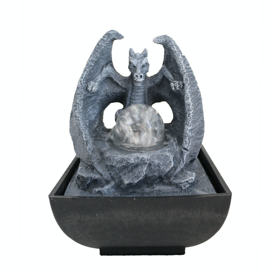 Dragon and crystal ball desktop water fountain