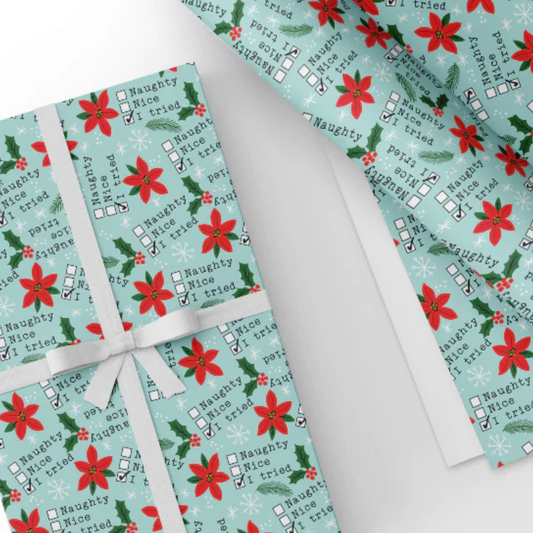 Cheeky xmas wrapping paper or gift wrapping service