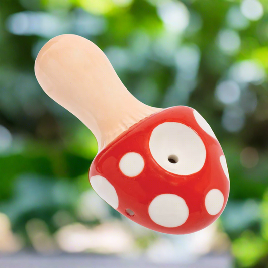 Novelty mushroom smoking pipe
