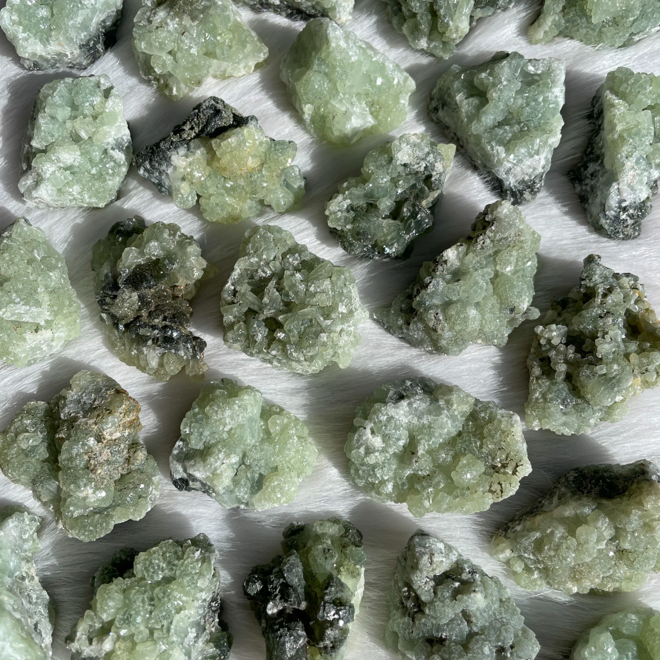 Prehnite crystal cluster