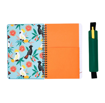 Cockatoo bird note book with pen