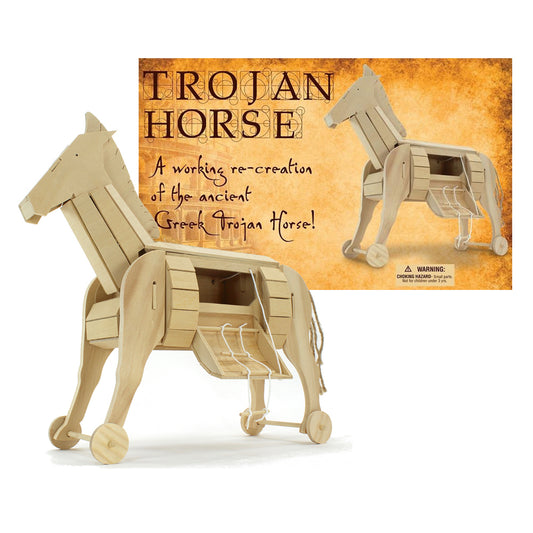 Trojan horse DIY Wooden puzzle Kit statue