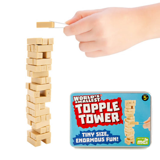 Travel size Jenga topple game