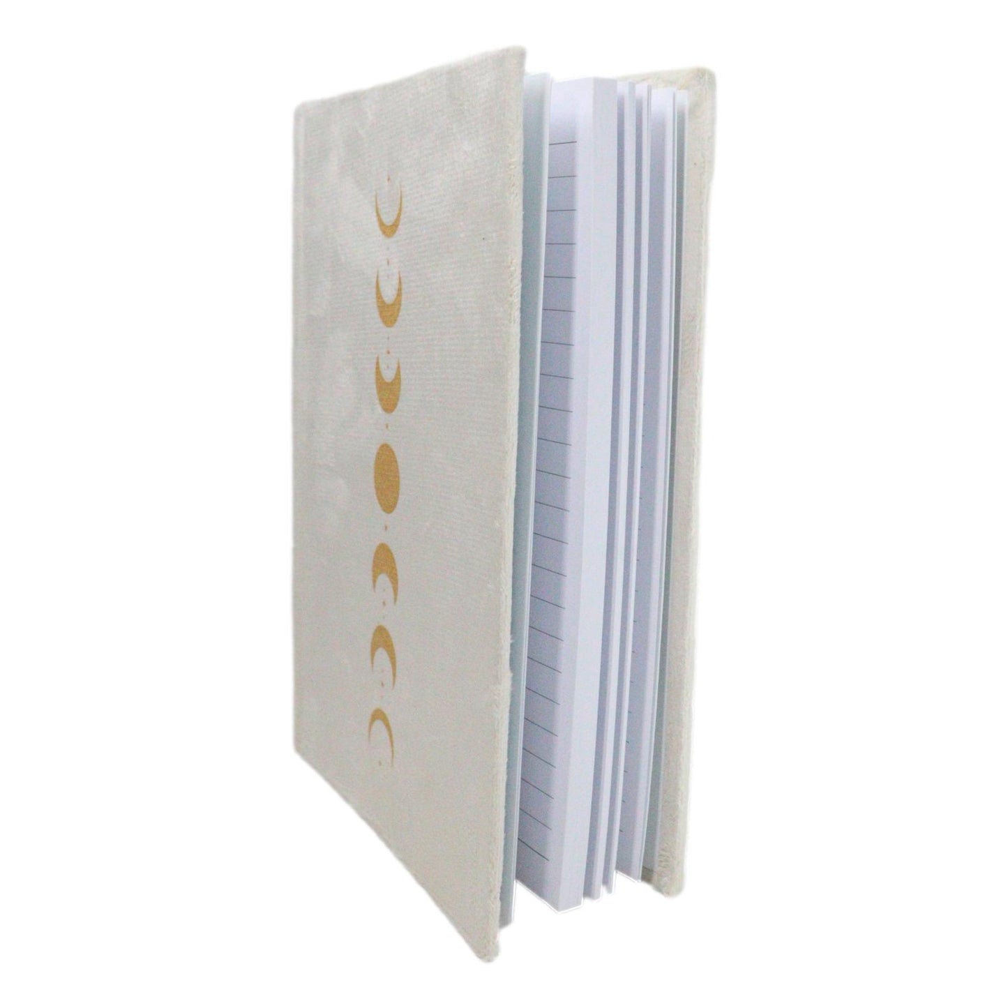 Gold moon / cream velvet notebook journal A5