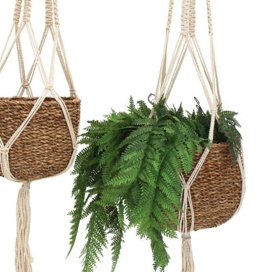 Macrame hanging basket
