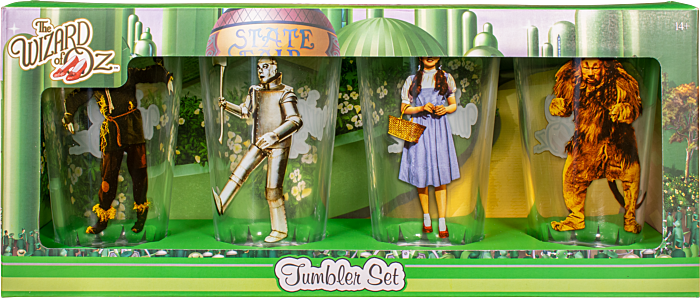 Wizard of Oz movie glass tumbler set 4