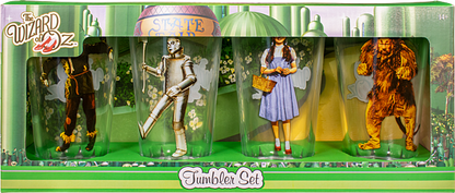 Wizard of Oz movie glass tumbler set 4