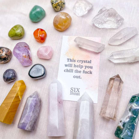 Abusive crystal tumble stone rough / Chill the f*ck out crystal lucky dip