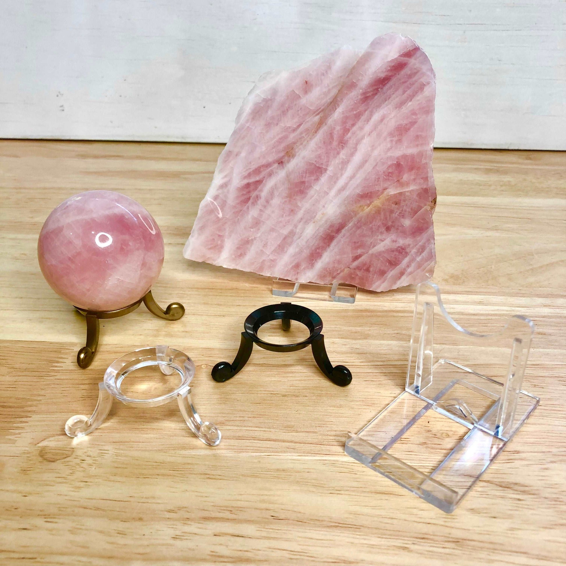 Crystal sphere / slab stands