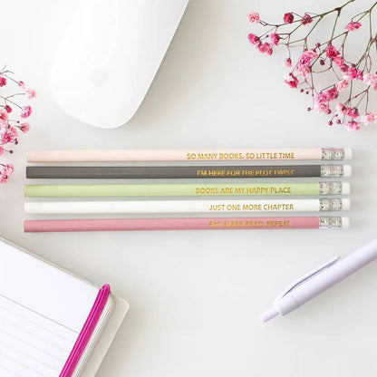 Book lovers pencil set 5