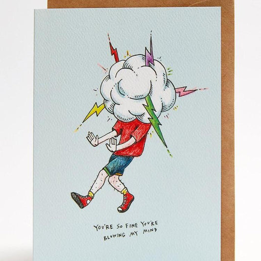 Blow my mind greeting card