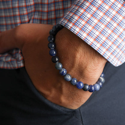Unisex Sodalite crystal bead / crystal bracelet