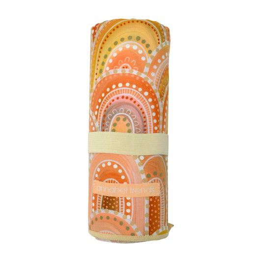 Peachy rainbows sand free towel