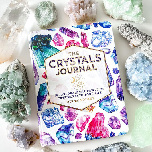 Crystals journal / crystal gold lined notebook