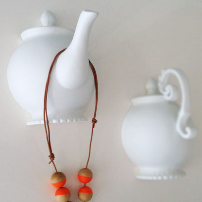 Mad hatter tea party sculpture wall hook - teapot / teacup hooks