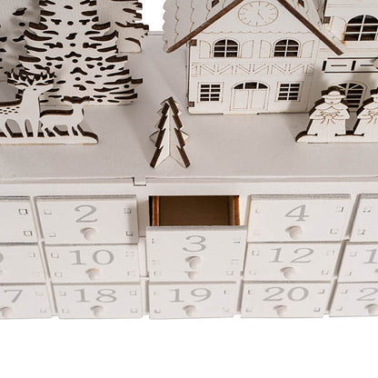 Christmas crystal advent calendar wooden cabinet