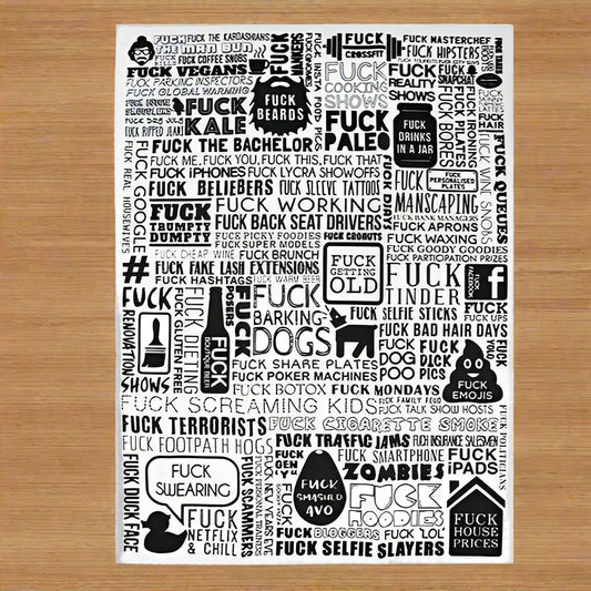 F word / F*ck everything / FUCK IT tea towel
